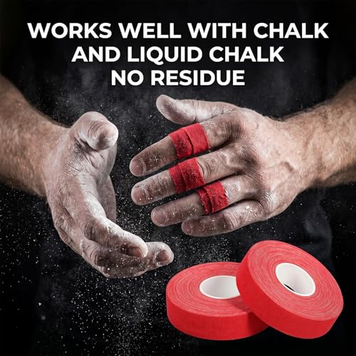 Athletic Finger Tape - 2 Rolls Adhesive Sports Support Tape, Red
