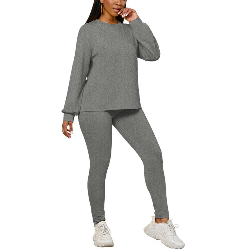 PINSV Womens 2 Piece Outfits Long Sleeve Sweatsuits Outfits Jogging Suits Sweat Loungewear Sets Black A S