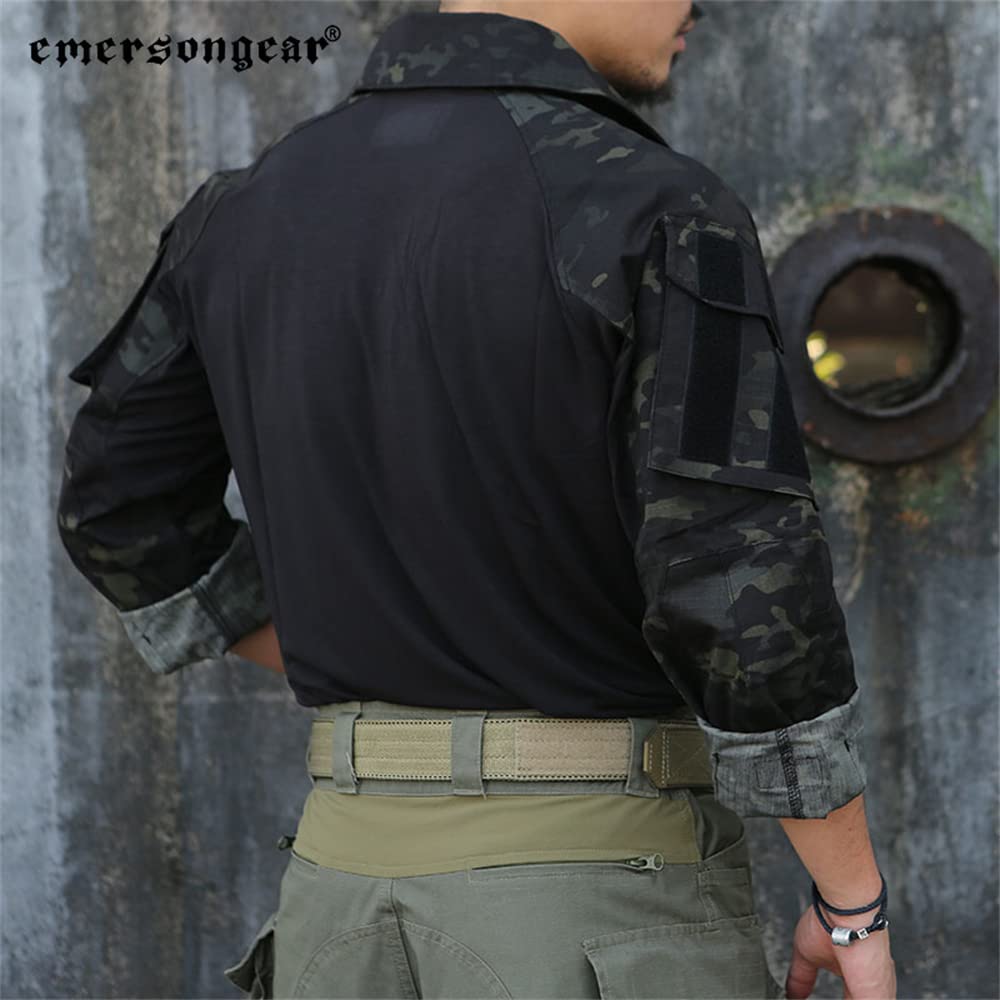 EMERSONGEAR Upgraded Version E3 Combat Shirt,Tactical Hiking Hunting Fishing Long Sleeve Camo Shirts for Men