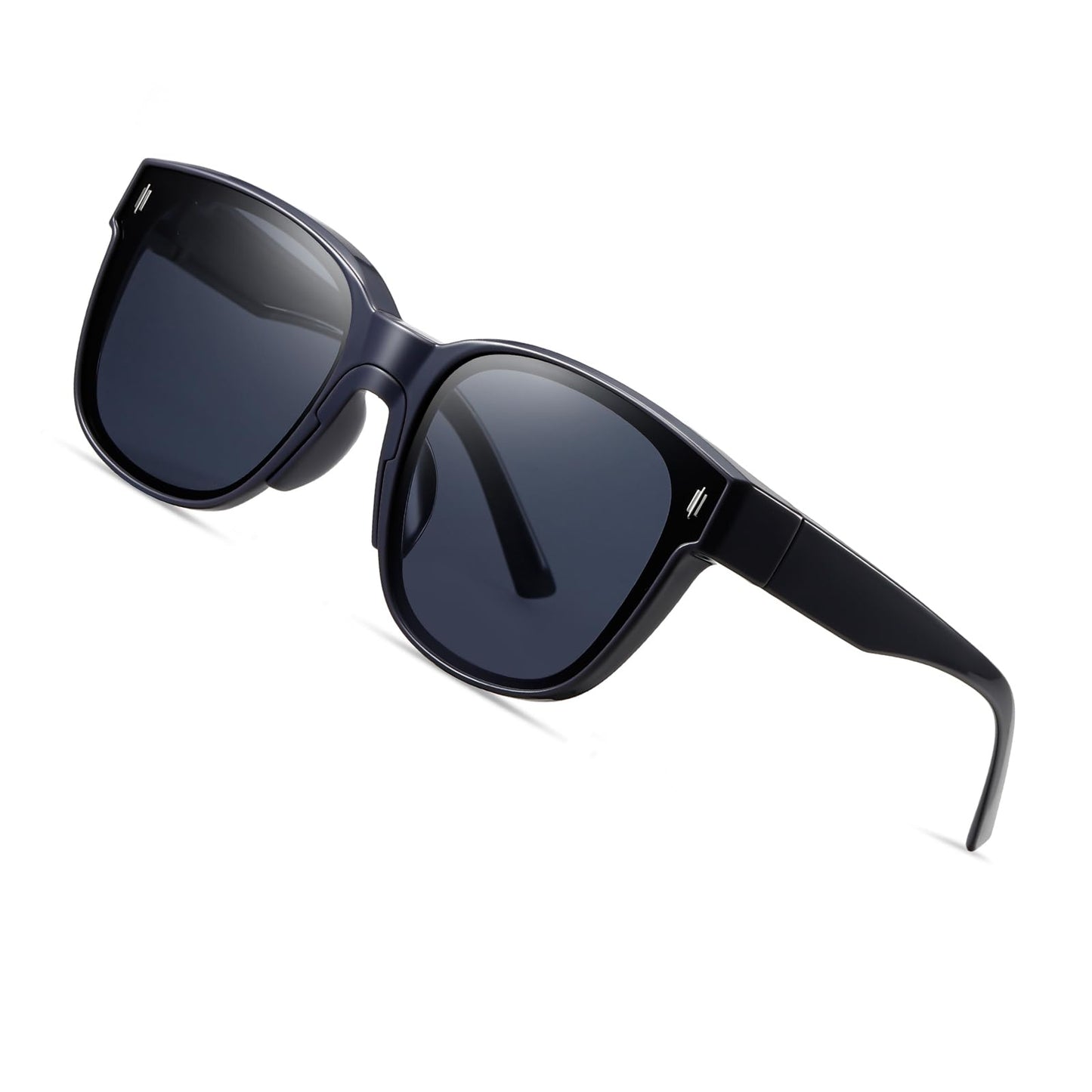 TICHSYGIA Women Polarized Sunglasses for Men Warp Around Black Square Frame Driving Sun glasses UV Blocking