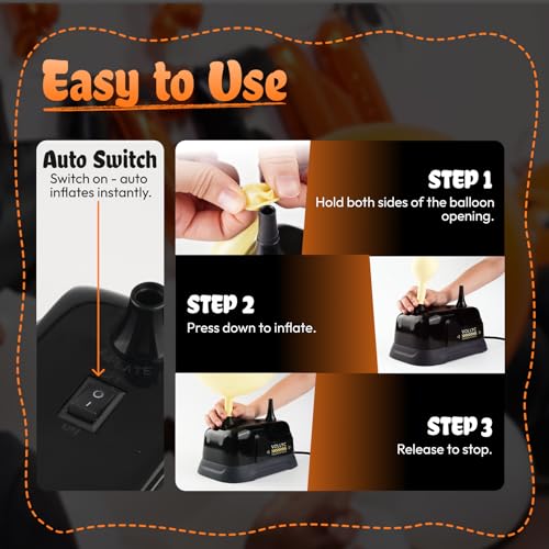 Electric Balloon Pump with Dual Nozzles – Fast & Portable Inflator for Parties