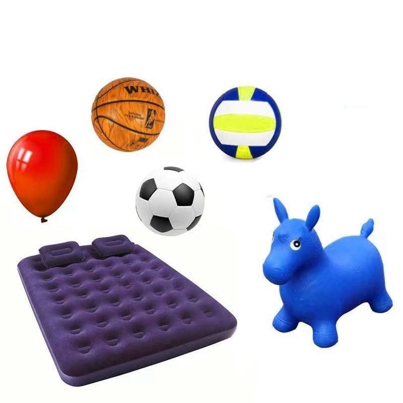 Exercise Ball Plug Replacement Kit - 8 Piece Set with Needle and Hose