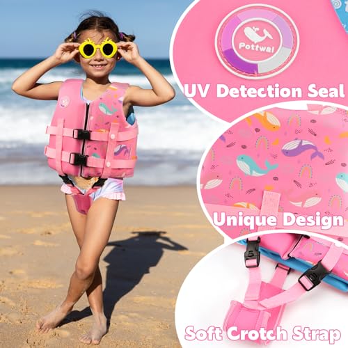 Kids Swim Vest with Adjustable Crotch Strap - Neoprene & EPE Buoyancy Aid
