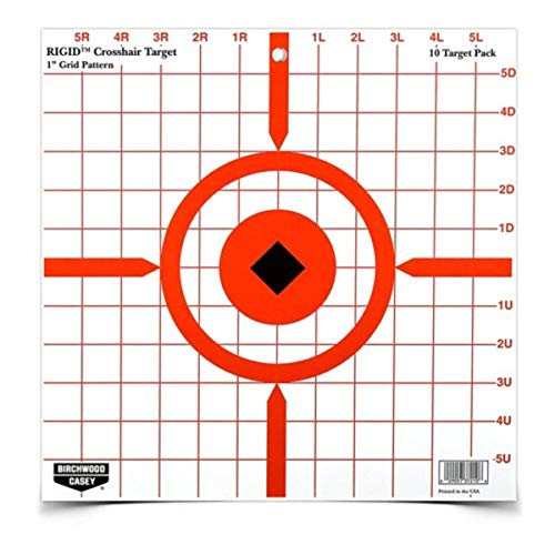 Rigid Paper Shooting Targets - 12" Bullseye, 10 Count
