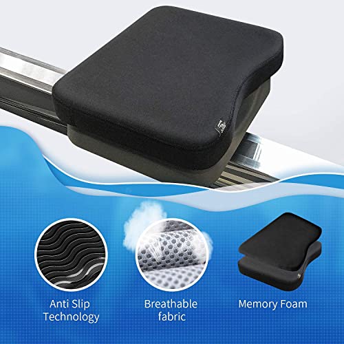 Memory Foam Cushion for Rowing Machine - Black