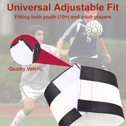 4 Pcs Captain Armbands for Soccer - Adjustable Elastic Neoprene Sport Band
