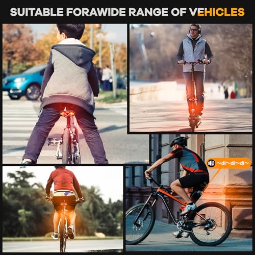 USB Rechargeable Bike Tail Light with Turn Signals - 120 Lumens