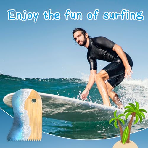 Bamboo Surfboard Wax Comb - Durable Wax Scraper Removal Tool