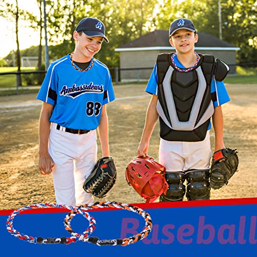 Braided Baseball Necklace for Sports Fans | Adjustable Nylon & Titanium