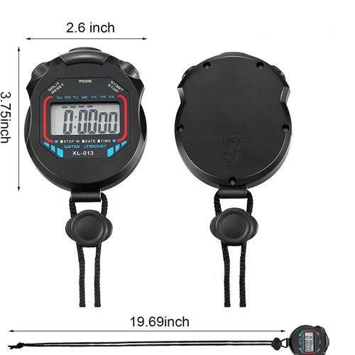 Stopwatch Digital Stopwatch,Sport Stop Watch,Large Display Stopwatch,Stopwatch Digital Handheld Multi-Function Professional Electronic Chronograph Sports Stopwatch Timer Stop Watch (2) (10)