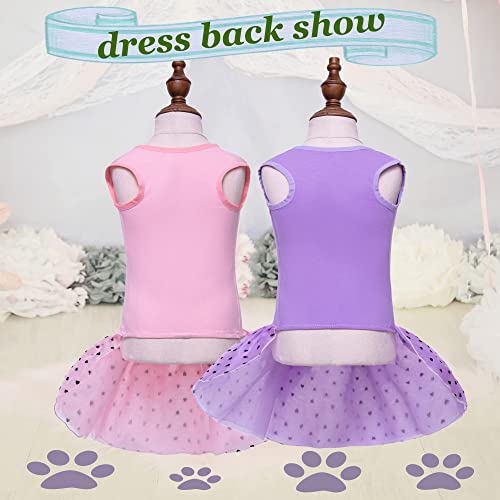 Dog Wedding Dress Shirts - Cute Pink & Purple Outfit for Pets - Medium