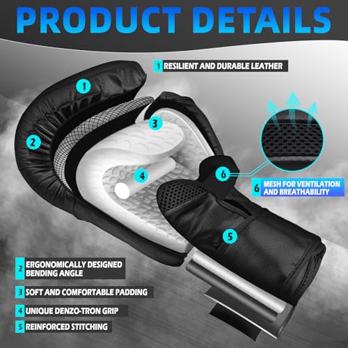 YORWHIN Heavy Punching Bag Boxing Gloves for Men & Women, Muay Thai MMA Training