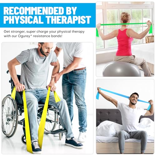 Resistance Bands for Exercise & Physical Therapy - 3 Levels