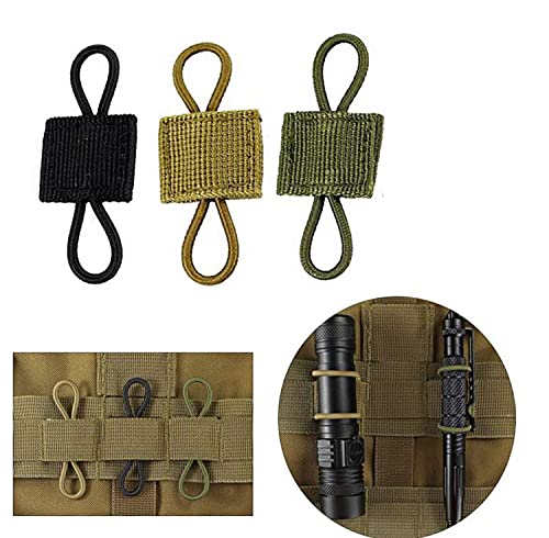 MOLLE Web Retainer Tactical Gear Clip - 10 Pack - Black