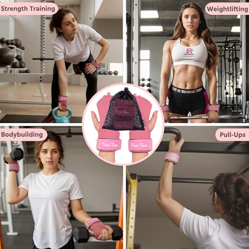 Women's Glitter Weightlifting Straps - Pink Neoprene Support