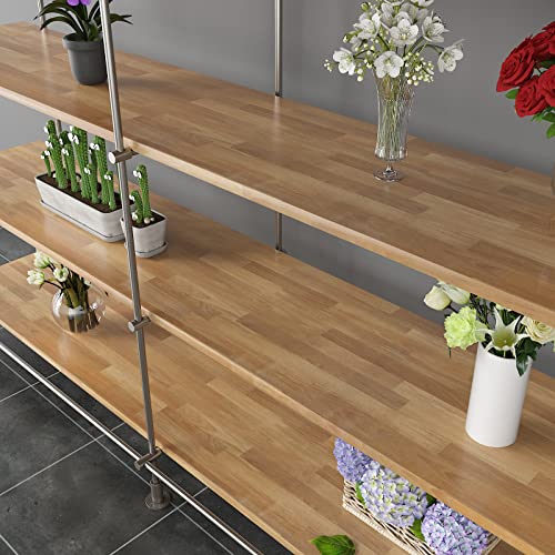 CRE8TIVE Brown Butcher Block Contact Paper for Countertops Waterproof Shiplap Peel and Stick Wallpaper Removable Self Adhesive Wood Contact Paper Vinyl Wrap for Kitchen Cabinets Shelf Liner 12"x80"