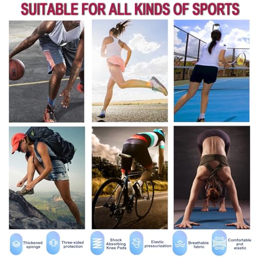 YINXIAQIYE Medium Black White Volleyball Knee & Elbow Pads, Breathable Sports Protective Gear