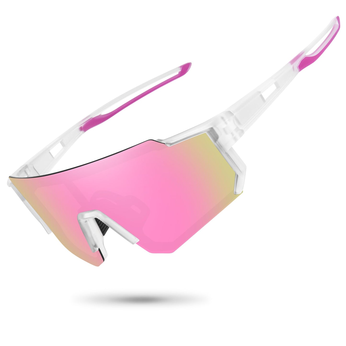 KGHEUQF Kids Youth basball Sunglasses For Boys Girls Ages 3-12,Polarized Sunglasses For Baseball, Softball And Cycling UV Protection (Pink)