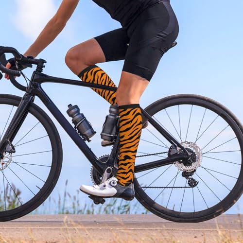 Compression Socks for Men & Women - Knee High Support - Tiger