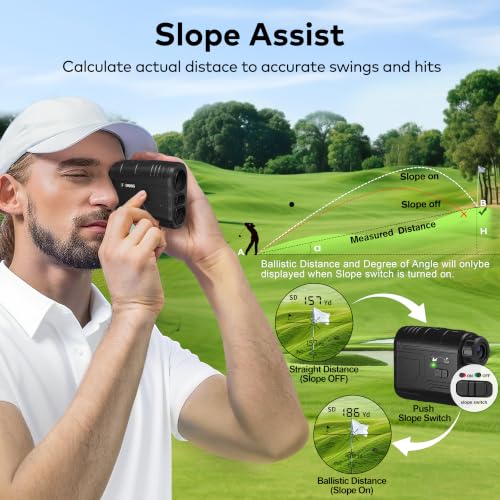 Golf Range Finder with Slope, Lightweight Laser Distance Measurer