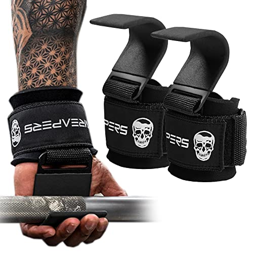Heavy Duty Weight Lifting Hooks - Power Wrist Straps for Deadlifts & Pull-Ups
