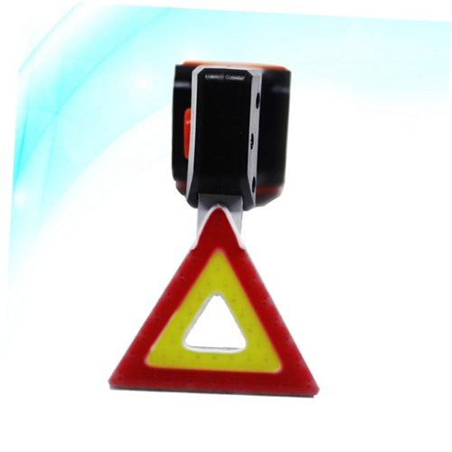 SUPVOX USB Rechargeable Bike Taillight with Triangle Warning Sign Shape 5 Light Modes Led Rear Safety Light Ip63 Waterproof Adjustable Strap for Road Cycling