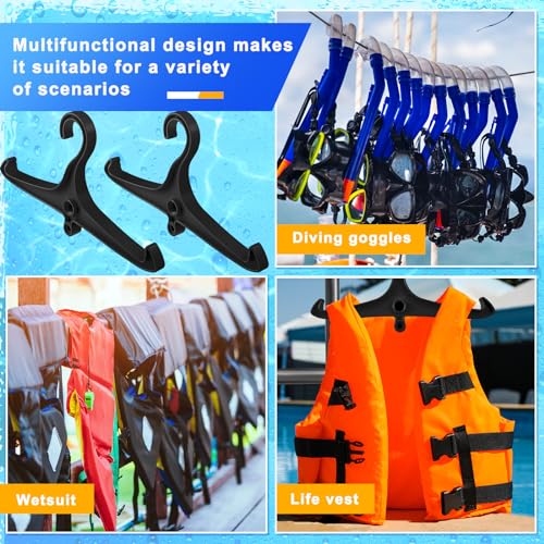 FoldTier Black Scuba Wetsuit & BC Regulator Hanger Set - 6 Pack