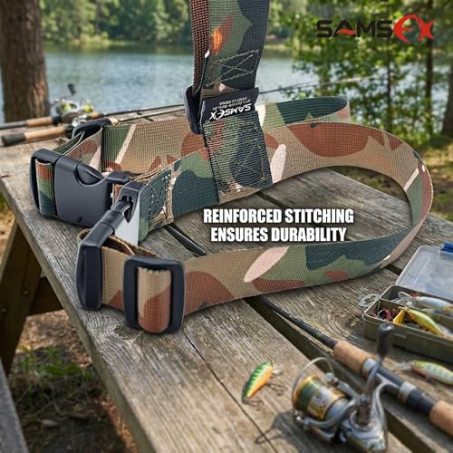 Fishing Wader Boot Hanger with Adjustable Strap - Camo Straps & Hook