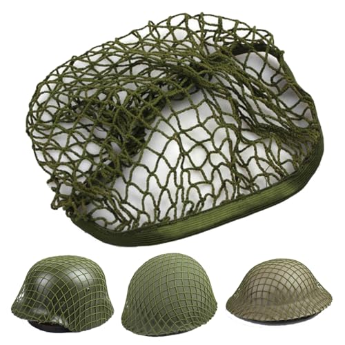Airsoft Helmet Net Cover - Army Green Camouflage for M1 M35 M88 MK1 MK2 GK80