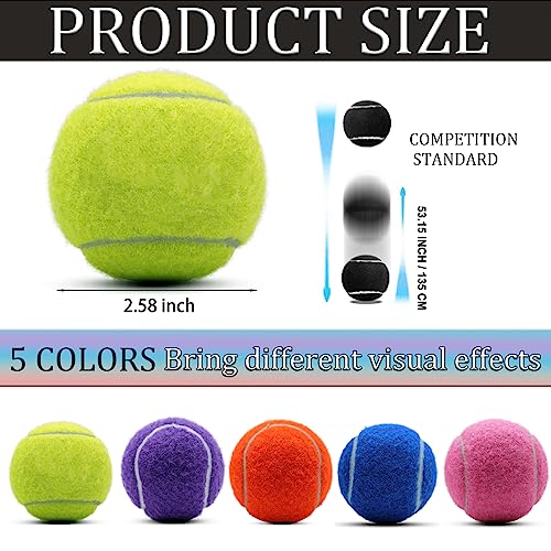 Swingers 20 Pack Tennis Balls - 2.58 inch Training & All‑Surface Balls (Yellow, 20 count)
