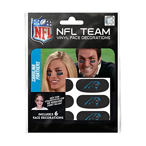 NFL Eye Black Stickers - Carolina Panthers, 0.75 x 1.75 in