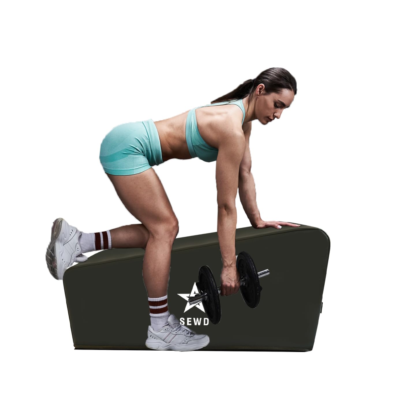 SEWD Pilates and Yoga Workout Bench - Light & Portable Adjustable Incline Bench - 700lb Capacity - Black Alloy Steel & Foam - Home & Gym Fitness Equipment