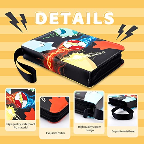 4-Pocket Card Binder with 50 Removable Sleeves - Holds 400 Cards