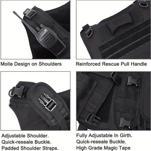 Adjustable Tactical Airsoft Training Vest - One Size Black