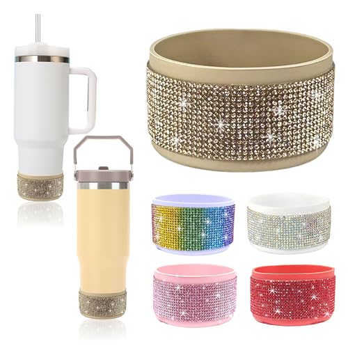 Diamond Glitter Silicone Protective Boot for 20-30oz Tumblers - New Brown