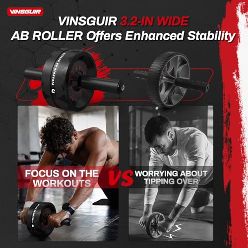 Ab Roller Wheel for Core Workout with Knee Pad – Home Gym Equipment