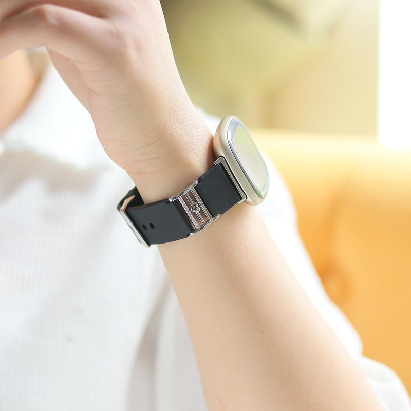 C&L Accessories Bands Compatible with Versa 3/4 Sense/Sense 2 Fashion Adjustable Silicone Strap with Charms, Infinite