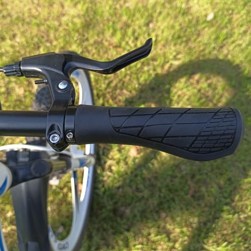 Bike Handlebar Grips - Soft Rubber Anti-Slip, Single Lock