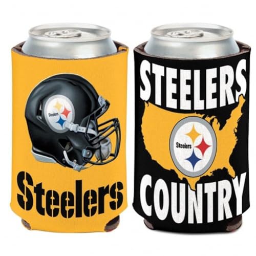 Pittsburgh Steelers Can Cooler - Slogan Design, 12oz