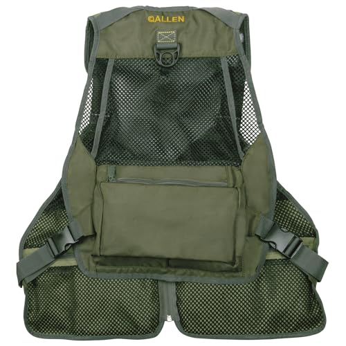 Allen Company, Big Horn Fishing Chest Vest with MOLLE Web Gear Lash, with Hydration Storage Pocket, Fishing Outdoor Gear, Olive, Medium (6346)