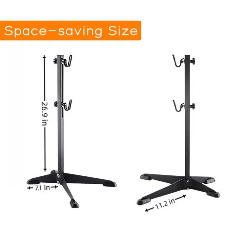 Rishaca Bike Stand Floor, Seat Stay and Chain Stay Support Bicycle Stand Rack, Bike Stands for Indoor Storage