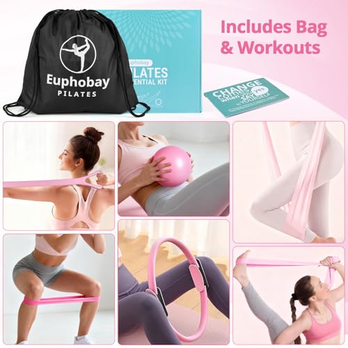 Home Workout Pilates Kit for Women - Pink Essentials Set