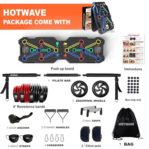 Portable Push Up Board & Plank Trainer - Black