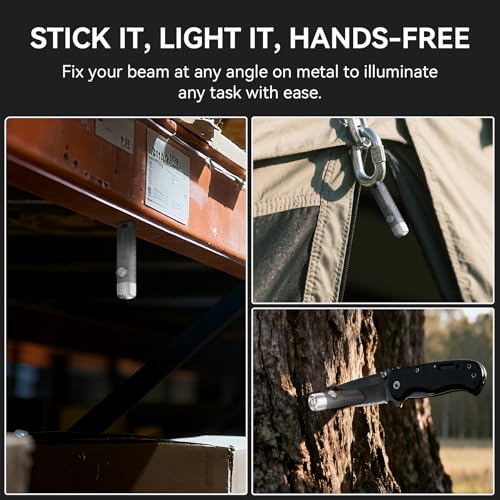 Grey TUNENGE S11-T Rechargeable Keychain Flashlight 500Lm, 4 Pack