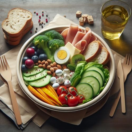 BETAWORLD 9-Inch Compostable Sugarcane Bagasse Plates 125 Pack - Heavy Duty, Leakproof, Microwave Safe, Eco-Friendly Disposable Dinnerware for Parties & Events