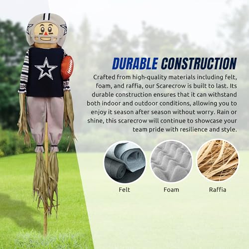 Dallas Cowboys Scarecrow with Stake Pole - 60" Outdoor Decoration