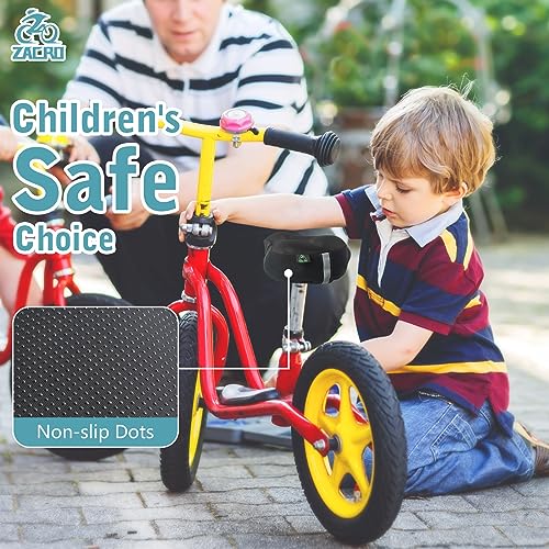 Kids Bike Seat Cushion Cover - Black, Anti-Slip & Breathable Foam