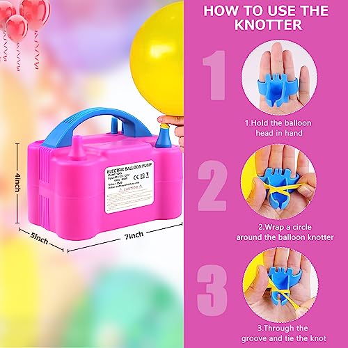 Electric Balloon Pump with Dual Nozzle - Fast Inflator for Parties
