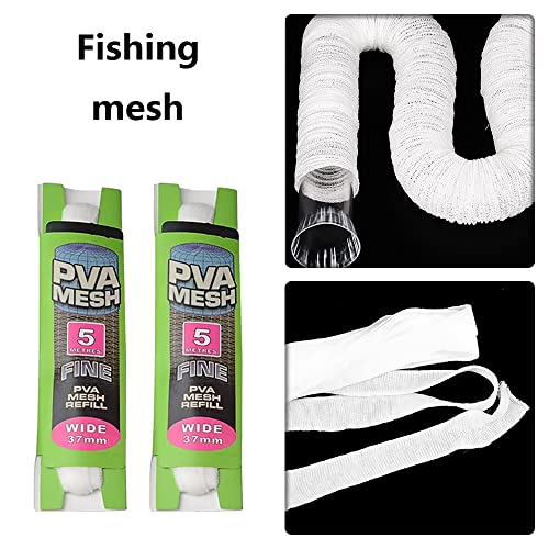 2 Pcs PVA Carp Fishing Bait Wrap Bags - 37mm Mesh
