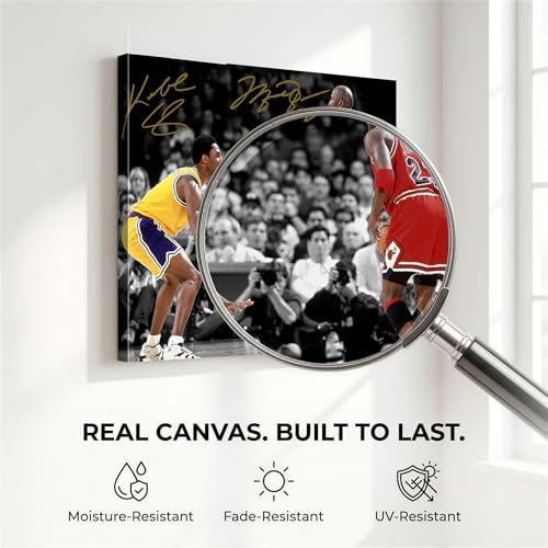 Framed Basketball Poster Canvas Art - Legend5, 8"L x 10"W
